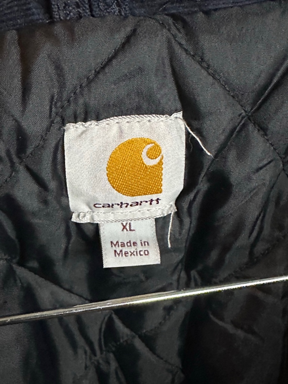 Carhartt Quilted Lined Work Jacket Black Heavy Duty XL - Picture 4 of 5